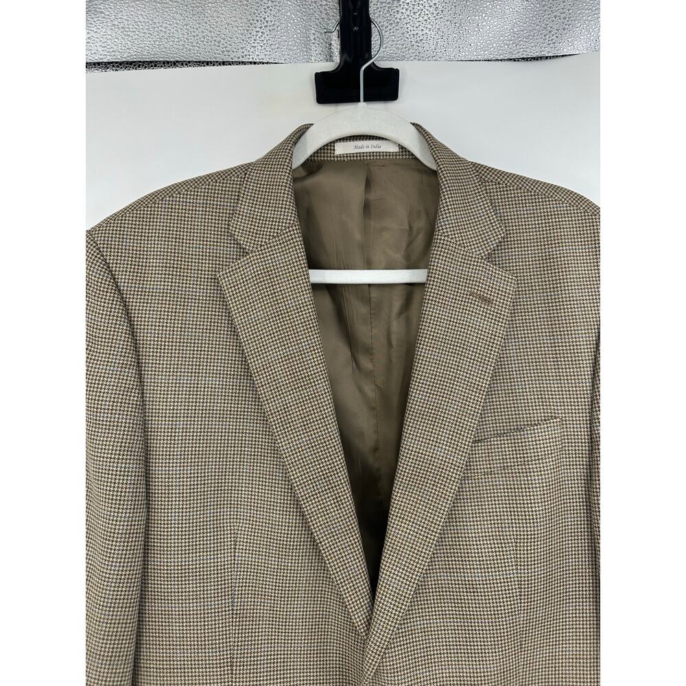 Ralph Lauren Mens 41R Sport Coat Silk Wool Brown Plaid Blazer Preppy Office - Picture 15 of 15
